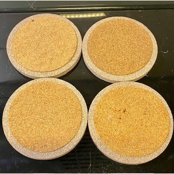 Thirstystone Sandstone Coasters Don't Mess with Texas Set of 4 Cork Backing - Picture 7 of 12